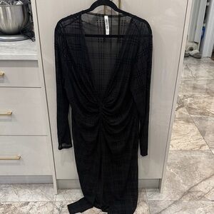 Fashion Nova Black Long Sleeve Dress